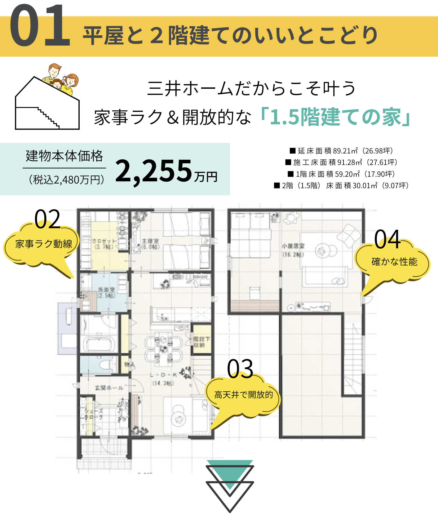 1.5階建ての家　②間取り.png